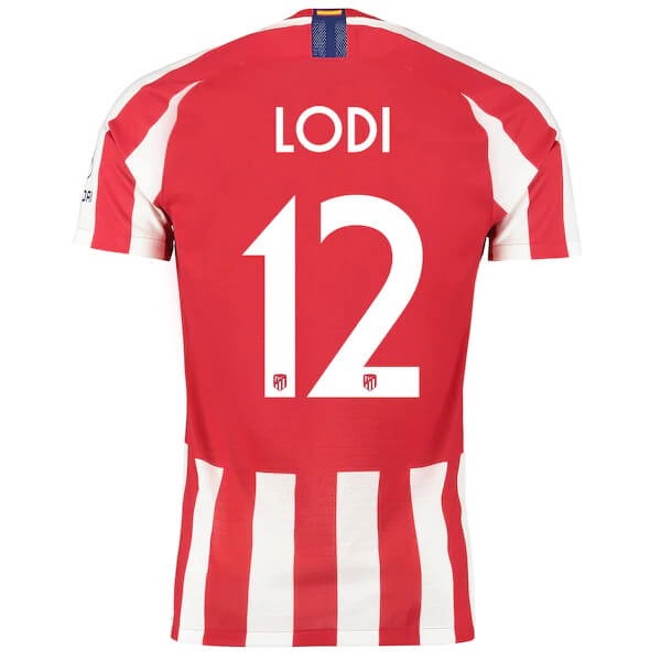 Tailandia Camiseta Atletico Madrid NO.12 Lodi Primera equipación 2019-2020 Rojo